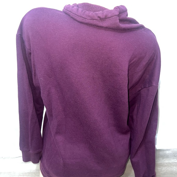 Pink Victoria’s Secret Women’s Maroon Cowl Neck Comfy Pullover Sweatshirt Small - Picture 4 of 5
